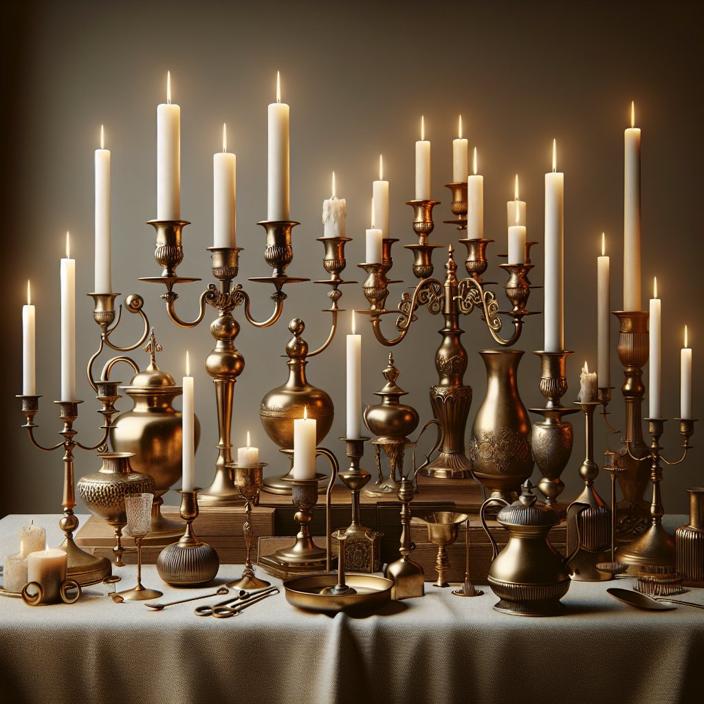Brass Embers: Crafting Nostalgic Ambiance with Vintage Candle Holders